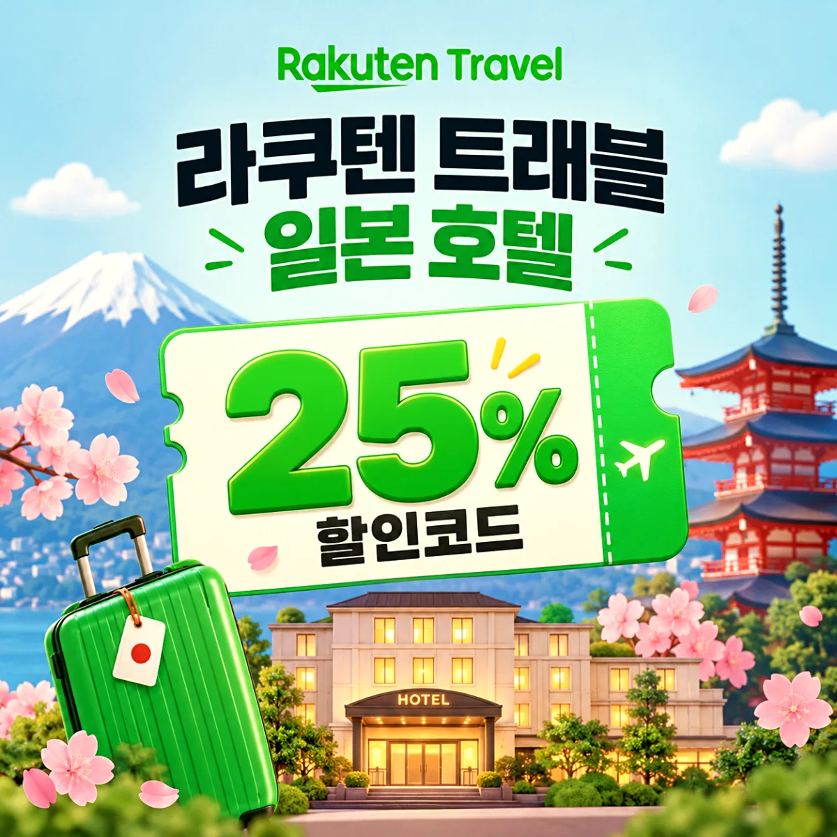 라쿠텐 트래블 일본 호텔 할인코드
